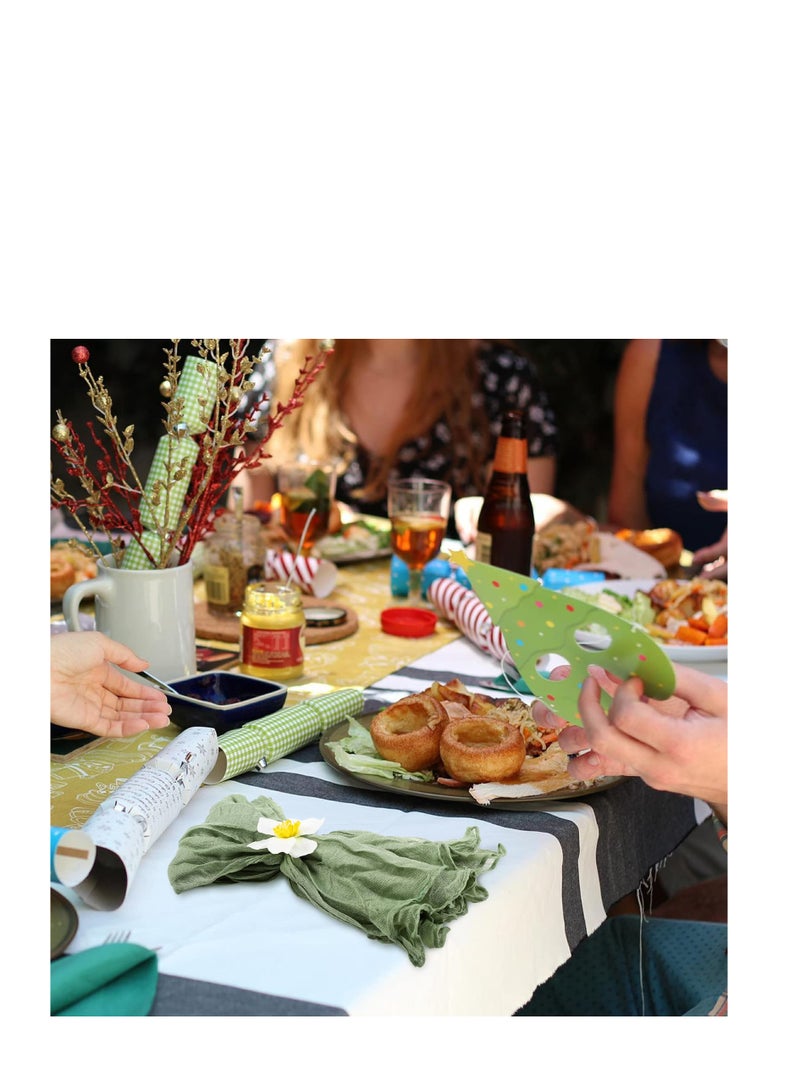 SYOSI 10 Pieces Gauze Cheesecloth Napkins, Wrinkled Dinner Napkins, 19.7 x 19.7 Inch Table Napkins Decorative Cloth Napkins, for Home Wedding Parties Table Decoration Family Everyday Use (Sage Green) - Image 2