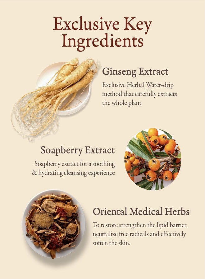 Sooryehan Bon Cleansing Foam (5.4fl oz) - Korean Skincare Herbal Ginseng Cleanser for Hydration & vitality, Reduces Tightness & Dullness. with Jinseng Soapberry™ & Ginseng Bonchodan - Image 3