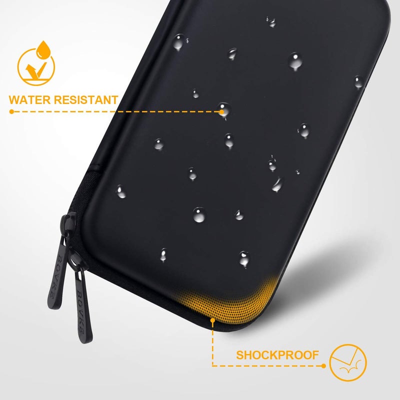 BOVKE PU Hard Travel Case for MacBook Air Pro Power Adapter Apple MagSafe 2 USB-C Charger - Extra Room for USB C Hub, Type C Hub, USB C Hub Multiport Adapter, Magic Mouse, Charging Cable, Black - Image 4