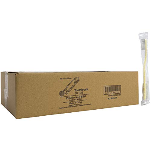 DawnMist Disposable 30 Tuft Individually Wrapped Toothbrushes -Case of 144 - Dawnmist - Image 4