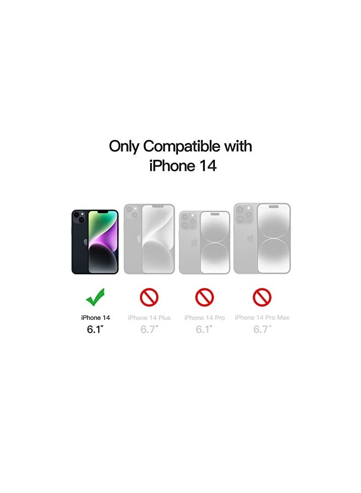 جي تيك حافظة JETech غير لامعة لهاتف iPhone 14 مقاس 6.1 بوصة، حماية من السقوط بدرجة عسكرية مقاومة للصدمات، غطاء هاتف خلفي شفاف بلوري، مضاد لبصمات الأصابع (أسود) - Image 3