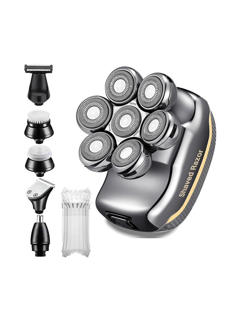 AROAQ 6in1 Men's Electric Head Shaver Razor Rechargeable Cordless Hair Shaving Razors for Bald Men Beard Trimmer Body Grooming Kit - Image 2