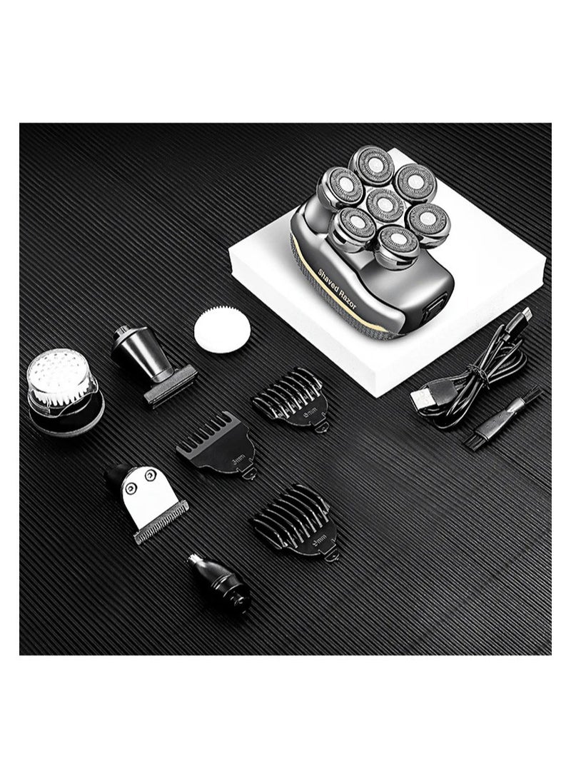 AROAQ 6in1 Men's Electric Head Shaver Razor Rechargeable Cordless Hair Shaving Razors for Bald Men Beard Trimmer Body Grooming Kit - Image 3