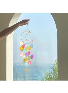 Generic Nordic ins Moon Shell Wind Chimes Dream Catcher Wind Chimes Room Balcony Wall Decoration Pendant Air Hanging Decoration Moon Wind Bell [Color]] Moon Wind Bell [Color]] 