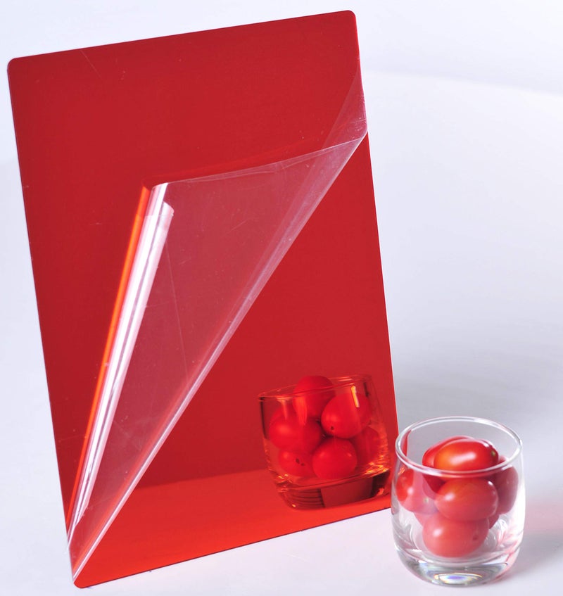 Bikri Kendra - 20 Geometric Red- Mirror Acrylic Wall Stickers - Image 3