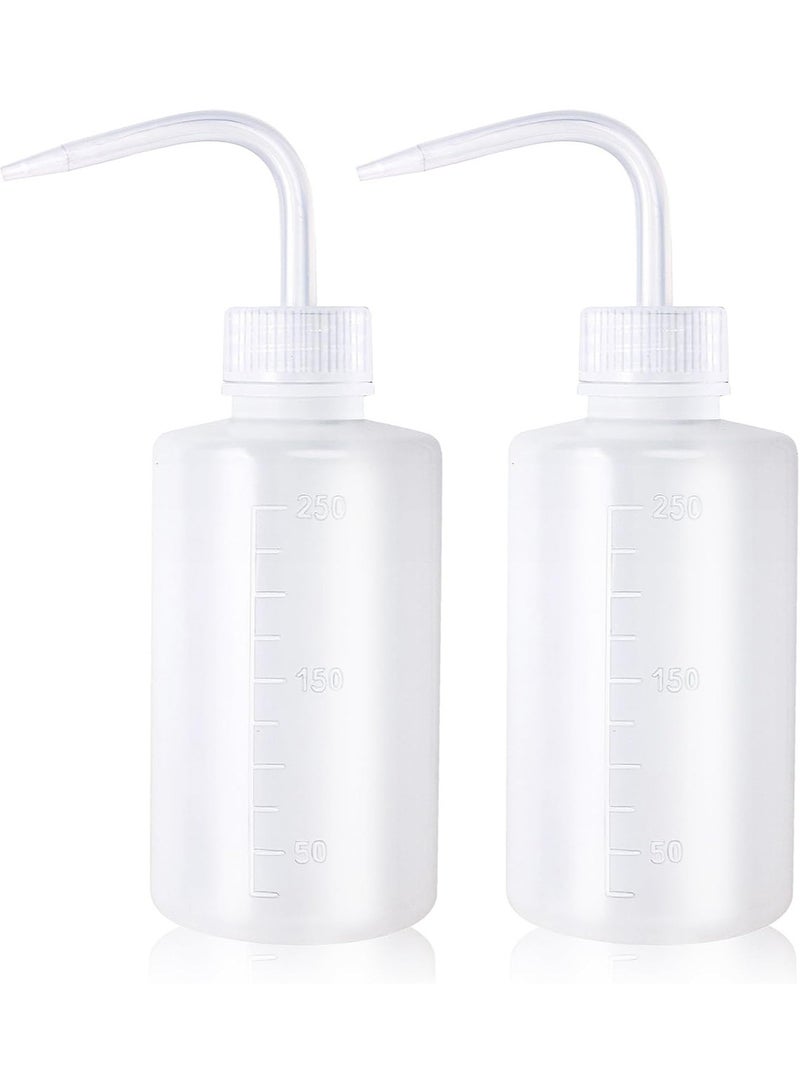 DMYRDH 2pcs 250ml Tattoo Wash Bottle Squeeze, Water Squirt Bottle Succulent Watering, Safety Rinse Bottle Watering Tools, Economy Plastic Squeeze Washing Bottle for Medical Lab, Tattoo Supplies, Irrigation, Sprinkling Can Wash Plant - Image 1
