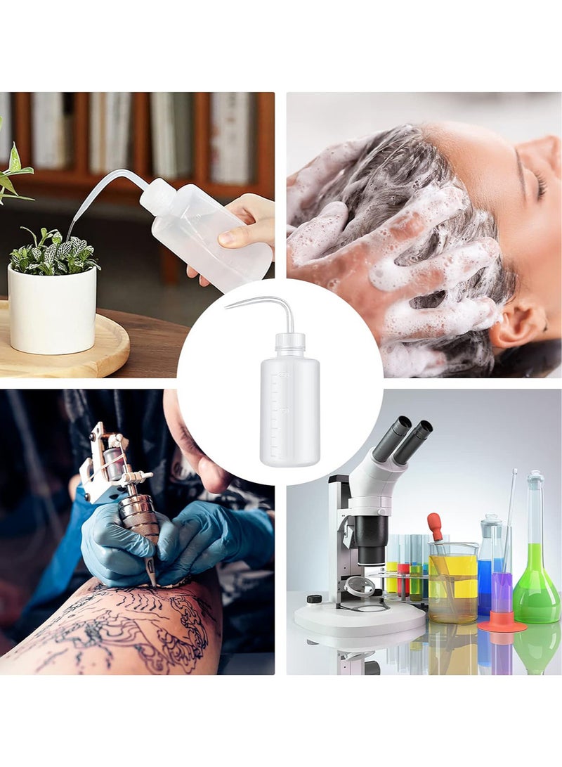 DMYRDH 2pcs 250ml Tattoo Wash Bottle Squeeze, Water Squirt Bottle Succulent Watering, Safety Rinse Bottle Watering Tools, Economy Plastic Squeeze Washing Bottle for Medical Lab, Tattoo Supplies, Irrigation, Sprinkling Can Wash Plant - Image 3