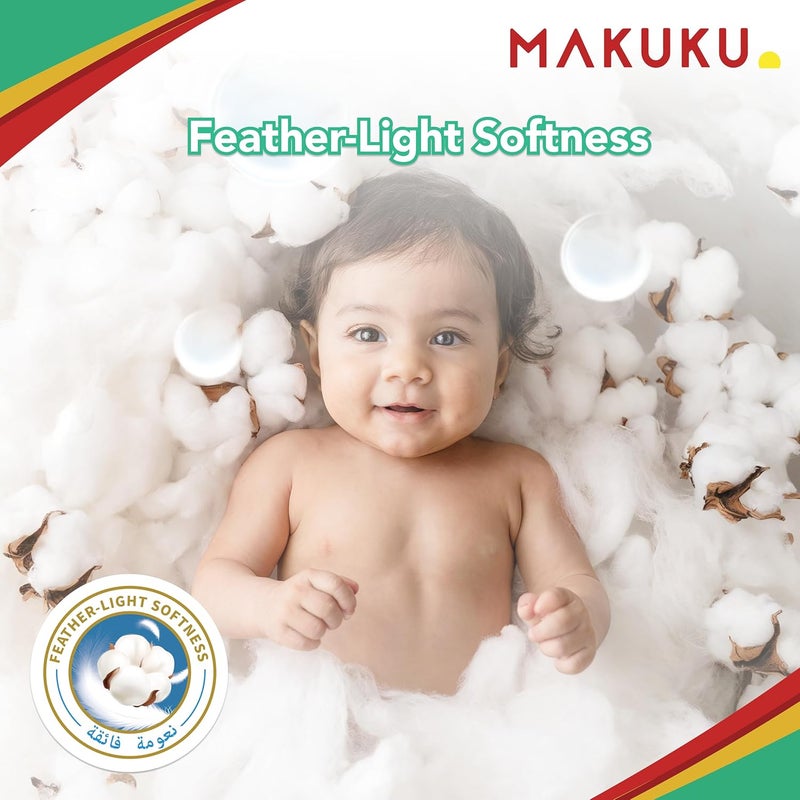 Makuku حزمة توفير حفاضات شريط العناية اليومية - الحجم 3 (6-11 كجم) | 4-6 أشهر - Image 3