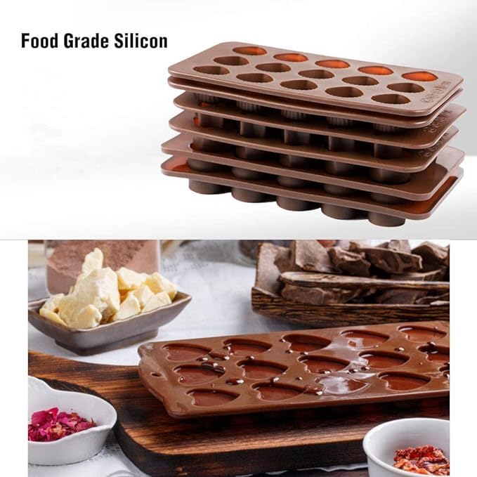 MoldBerry MoldBerry Christmas Silicone Chocolate and Candy Moulds NonStick Jelly Mould for Party Gift with Shape of Gingerbread Candy Cane Santa Snowman Christmas Tree Socks Gift Heart Any 4 Pack - Image 4