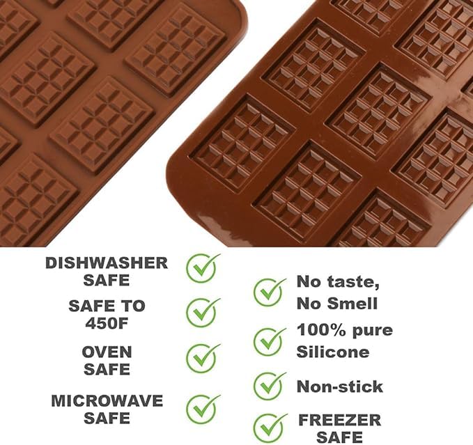 MoldBerry MoldBerry Christmas Silicone Chocolate and Candy Moulds NonStick Jelly Mould for Party Gift with Shape of Gingerbread Candy Cane Santa Snowman Christmas Tree Socks Gift Heart Any 4 Pack - Image 2