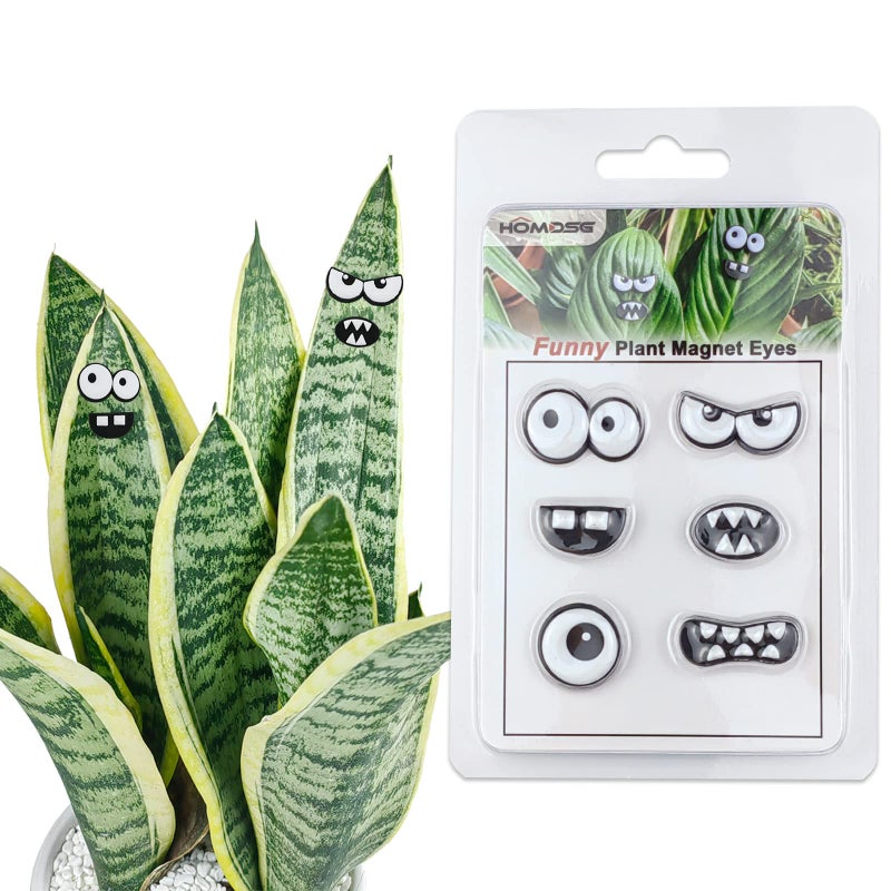 HOMDSG Monster Plant Magnets Eyes for Potted Plants, Funny Plant Safe Magnet Pins Charms, House Plant Accessories, Christmas Decorations Gift for Plant Lovers - Image 1