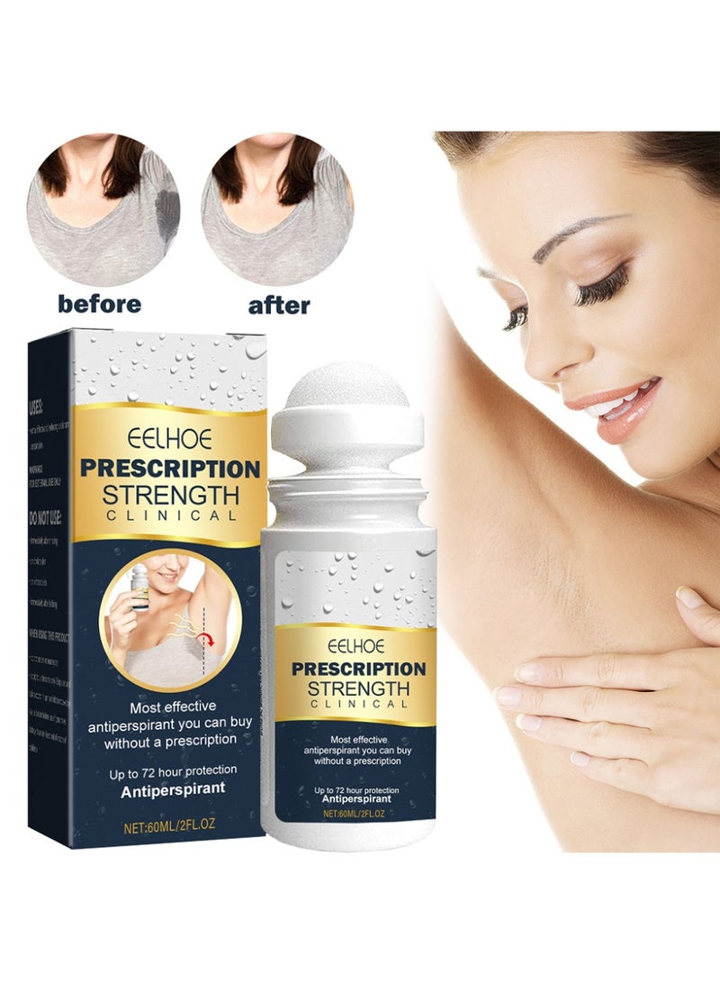 EELHOE Prescription Strength Clinical, for Clothing Sweating Comfortable Unflavored Non Sweat Armpit Protection, Comfortable Unflavored, Non Visible 60ML - Image 1