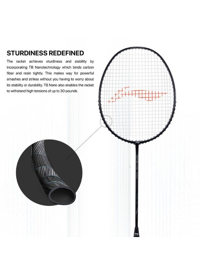 LI-NING Wind Lite Stealth Black, Grey Strung Badminton Racquet  (Pack of: 1, 77 g)