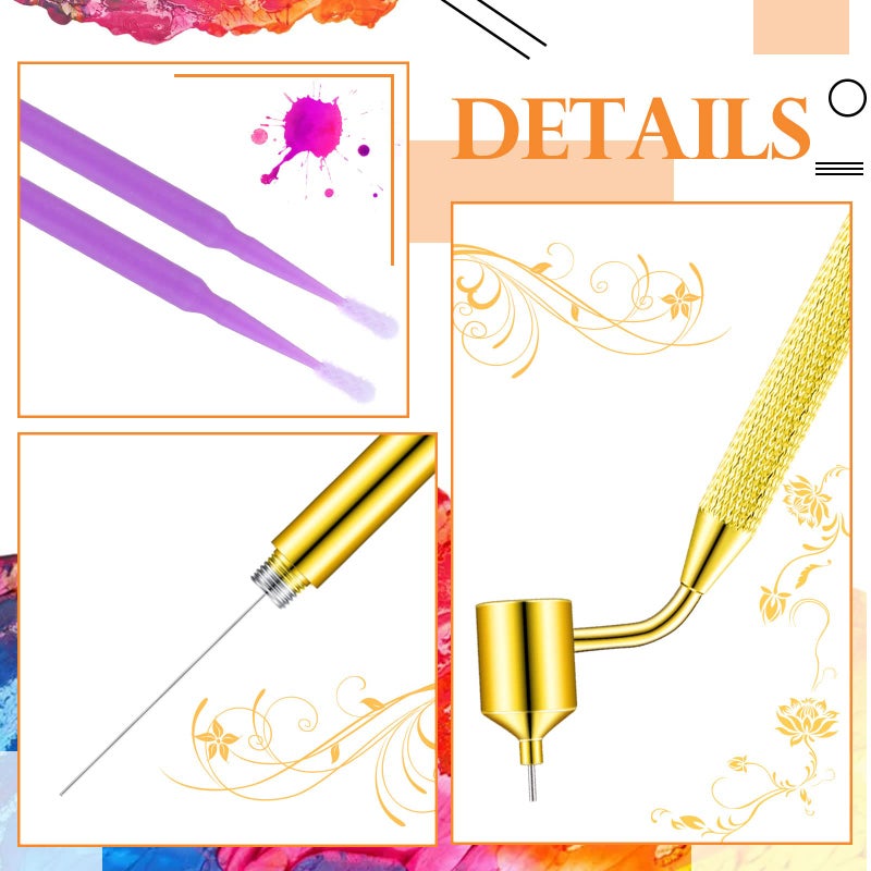Tondiamo تونديامو 100 عبوة فرشاة طلاء 0.5 مم قلم إصلاح قلم كاتب ذهبي قلم تطبيق الطلاء قلم تفاصيل سائل قلم تطبيقات دقيقة للتصليح السيارات خدش السيارات - Image 3