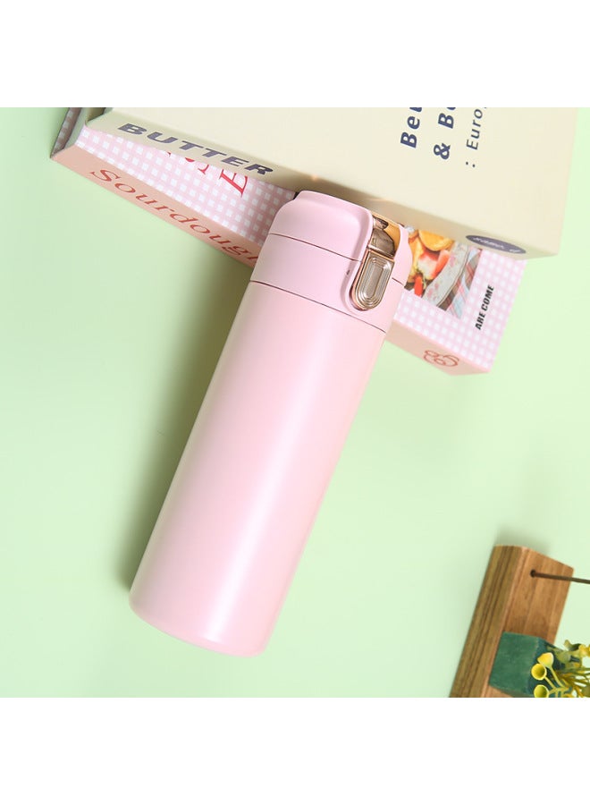 Intelligent 304 Stainless Steel Spring Lid Pea Cup With Lifting Ring Double Vacuum Insulation Cup Temperature Display Cup Portable Cup