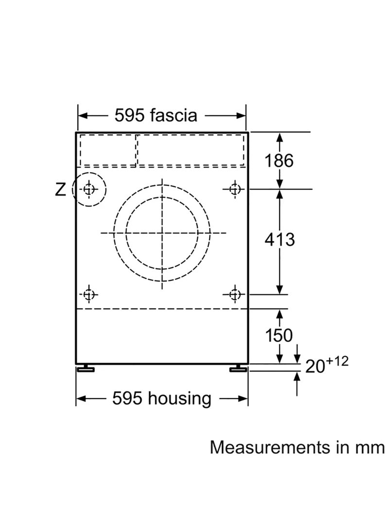 بوش غسالة ملابس أوتوماتيكية 7 kg 2300 W WKD28351GC أبيض - Image 5