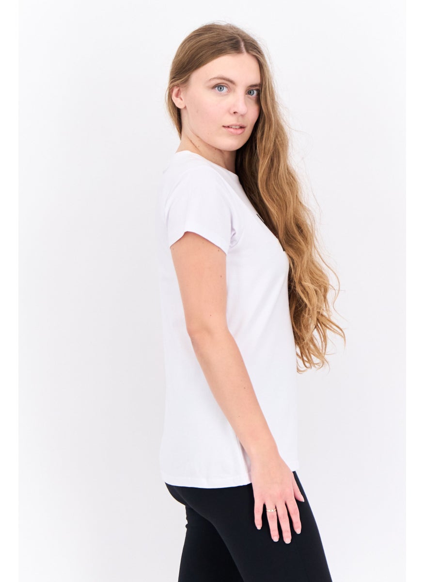 Nautica Competition - Women Sportswear Fit  Short Sleeves Training T-Shirt, White - Image 1