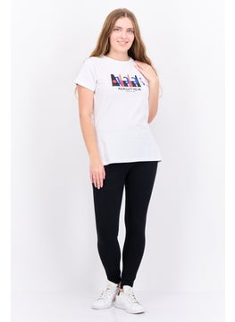 Nautica Competition Women Sportswear Fit  Short Sleeves Training T-Shirt, White  - Image 4