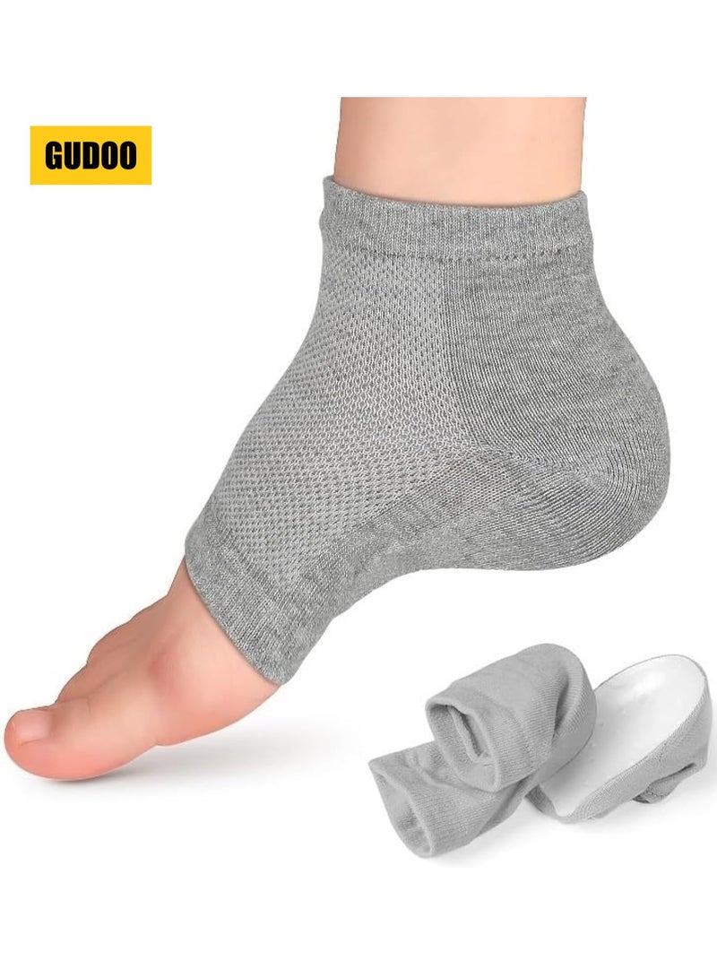 GUDOO 1 Pair Height Max Socks Height Max Insoles Invisible Height Increase Insole Invisible Shoe Lift Heel Pads Gel Shoe Inserts Shoe Insert Height Increase Socks for Women Men - Image 1