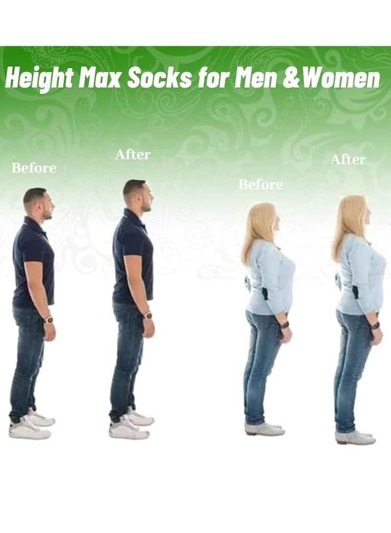 GUDOO 1 Pair Height Max Socks Height Max Insoles Invisible Height Increase Insole Invisible Shoe Lift Heel Pads Gel Shoe Inserts Shoe Insert Height Increase Socks for Women Men - Image 5