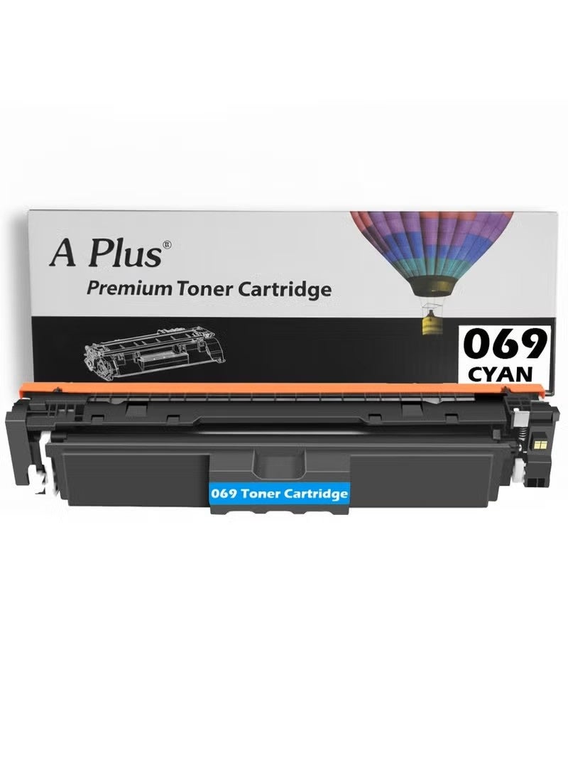 APlus Compatible 069/069H Cyan Toner Cartridge with Chip for Canon Printers - Image 1