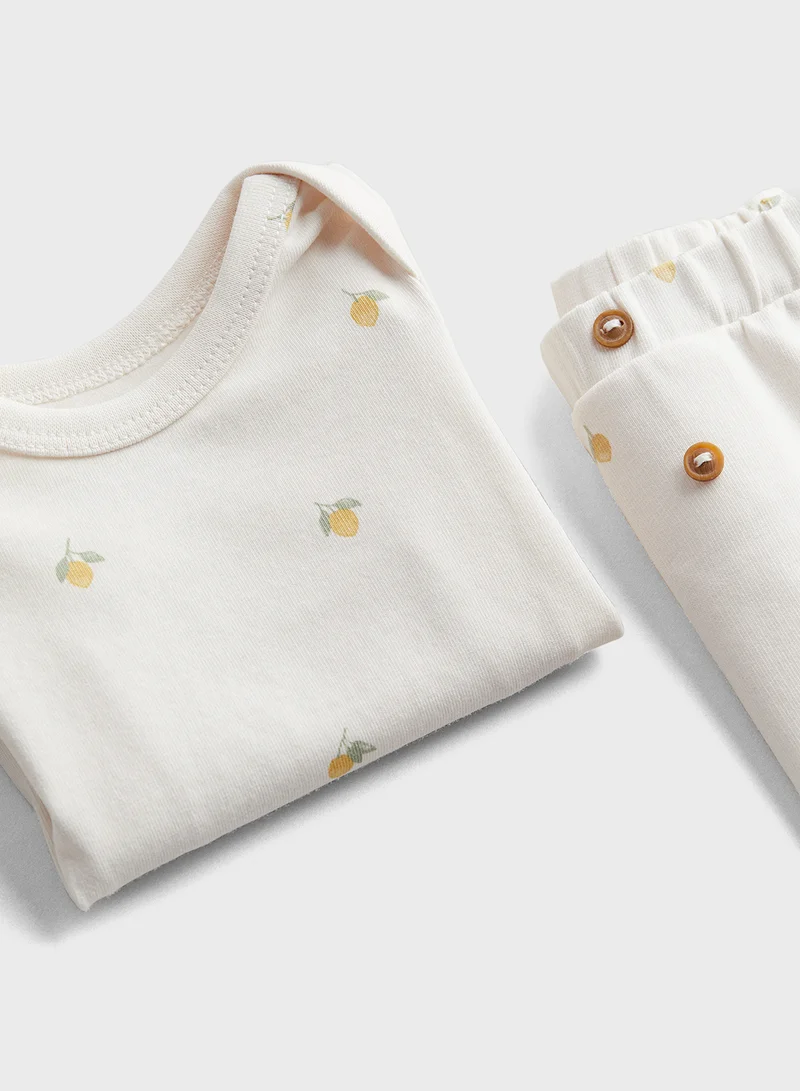 H&M Kids Printed Bodysuit & Shorts Set