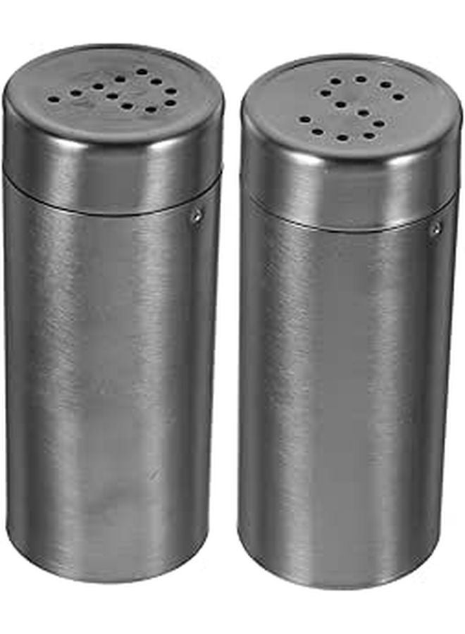 2Pcs Stainless Steel Spice Shaker Set Salt Pepper Dispenser for Home Kitchen Outdoor - Image 1