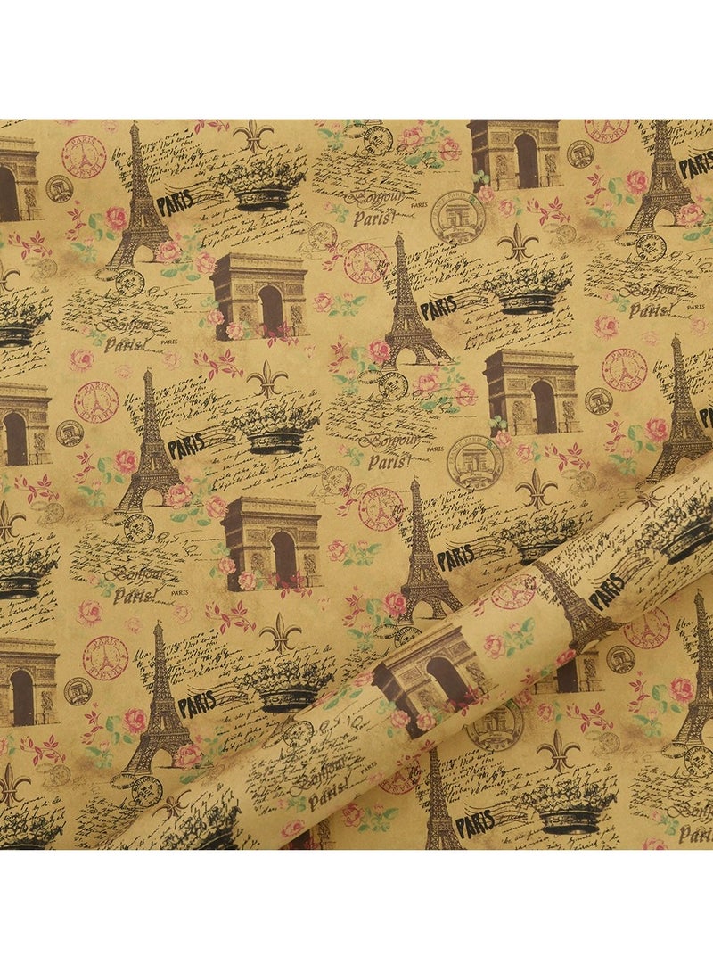 6 Sheets Gift Wrapping Paper With Accessories,Holiday Gift Wrapping Paper,Birthday Gift Box Gift Wrapping DIY,Gift Wrapping Paper for Birthday,Holiday,Wedding Party,Kids Gift Wrapping(70cmX50cm) - Image 5