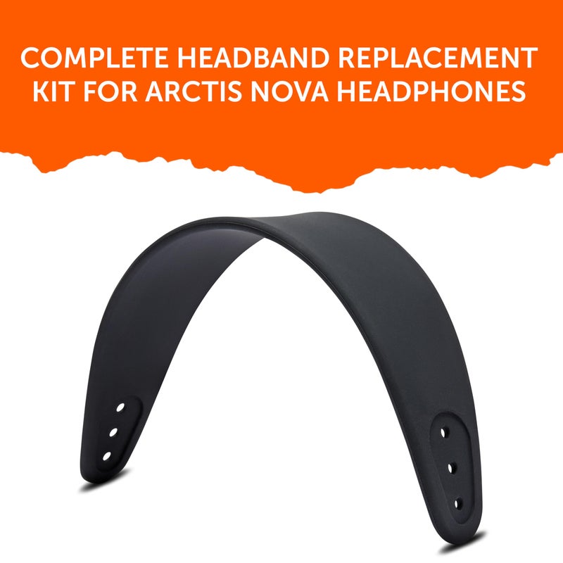 WC HeadbandZ Arctis Nova - Upgraded Silicone Headband for Arctis Nova Headsets by Wicked Cushions - Enhanced Flexibility, Comfort, and Style with Matching Earpad Designs| Black - Image 5