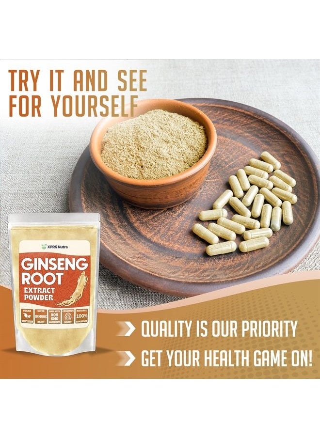 XPRS Nutra - Ginseng Root Extract Powder - Ginseng Powder Supports Cognitive Function, Physical Performance, and Immune System - Vegan Friendly Panax Ginseng in Powder Form (8 Ounce) - Image 1