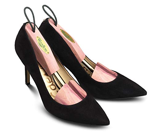 Woodlore Women’s Cedar Wood Shoe Trees Adjustable 2-Pack (For 2 pair of Shoes), Aromatic, USA Made (Medium Fits Sizes 8-9.5) - Image 2