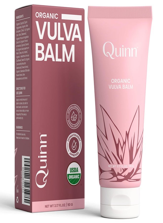Quinn Wellness Organic Vulva Balm – Intimate Skin Care & Vaginal Moisturizer – Relieves Dryness, Itching & Irritation – Menopause Support & Hormone Free – Non-Staining & Hydrating – 3.17 oz (90g - Image 1