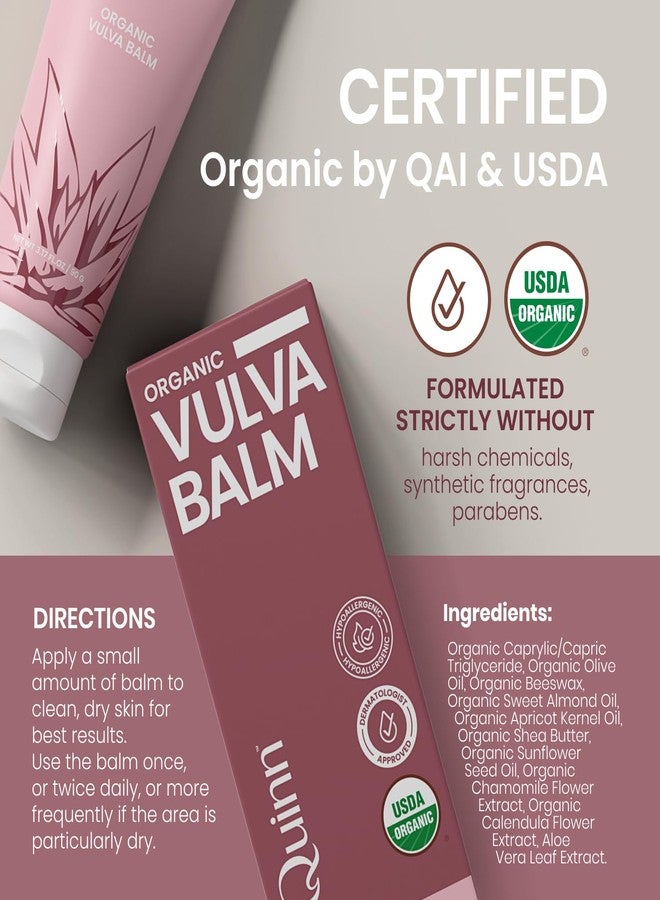 Quinn Wellness Organic Vulva Balm – Intimate Skin Care & Vaginal Moisturizer – Relieves Dryness, Itching & Irritation – Menopause Support & Hormone Free – Non-Staining & Hydrating – 3.17 oz (90g - Image 5