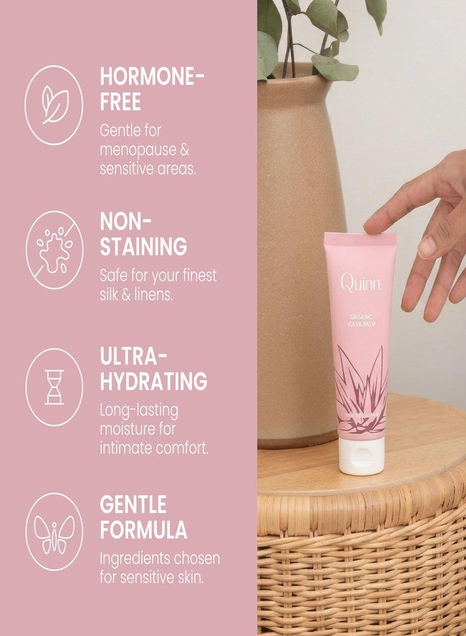 Quinn Wellness Organic Vulva Balm – Intimate Skin Care & Vaginal Moisturizer – Relieves Dryness, Itching & Irritation – Menopause Support & Hormone Free – Non-Staining & Hydrating – 3.17 oz (90g - Image 3