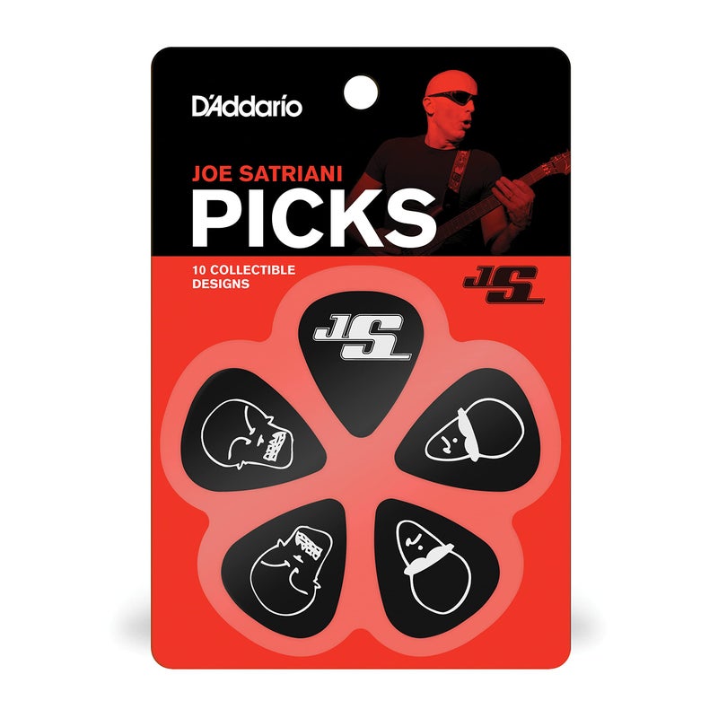 Planet Waves D'Addario Accessories Joe Satriani Guitar Picks, Black, 10 Pack, Medium - Image 3