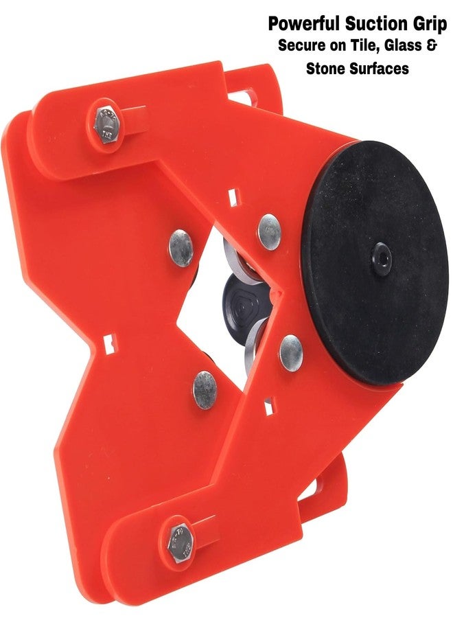 Drilax Adjustable Diamond Drill Guide with Suction Base | For 1/8" to 3-1/4" Hole Saws & Bits | Master Straight Cuts in Tile, Glass, Stone, Ceramic - Image 4