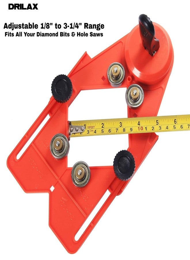Drilax Adjustable Diamond Drill Guide with Suction Base | For 1/8" to 3-1/4" Hole Saws & Bits | Master Straight Cuts in Tile, Glass, Stone, Ceramic - Image 3