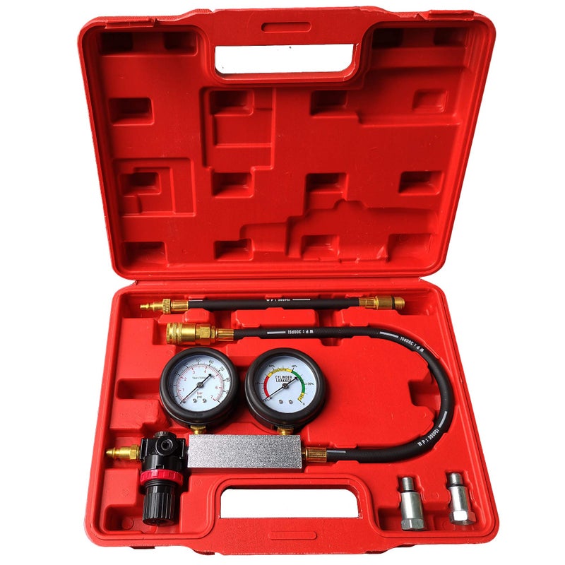 New Leak Down Tester Tu21 Engine Cylinder Leak Tester Leakage Detector Engine Compression Tester Gauges Set