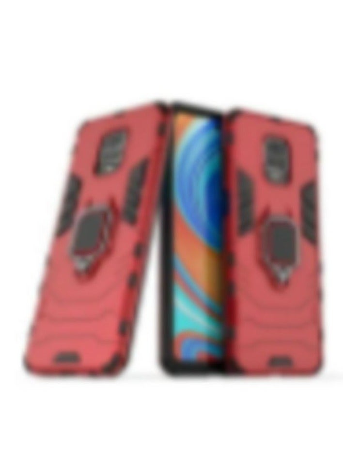 KUYING Xiaomi Mi Note 9S Iron Man Protection Cover Case With Metal Ring Magnetic Car Holder 