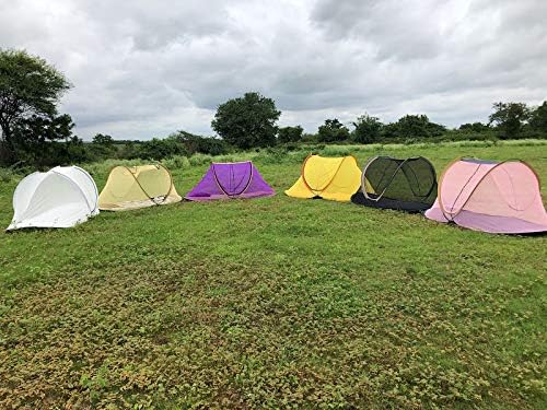 DIVAYANSHI Mosquito Net for Single Bed | Foldable Machardani | Polyester Strong 30GSM mesh | PVC Coated Corrosion Resistant Steel Wire- Blue - Image 2