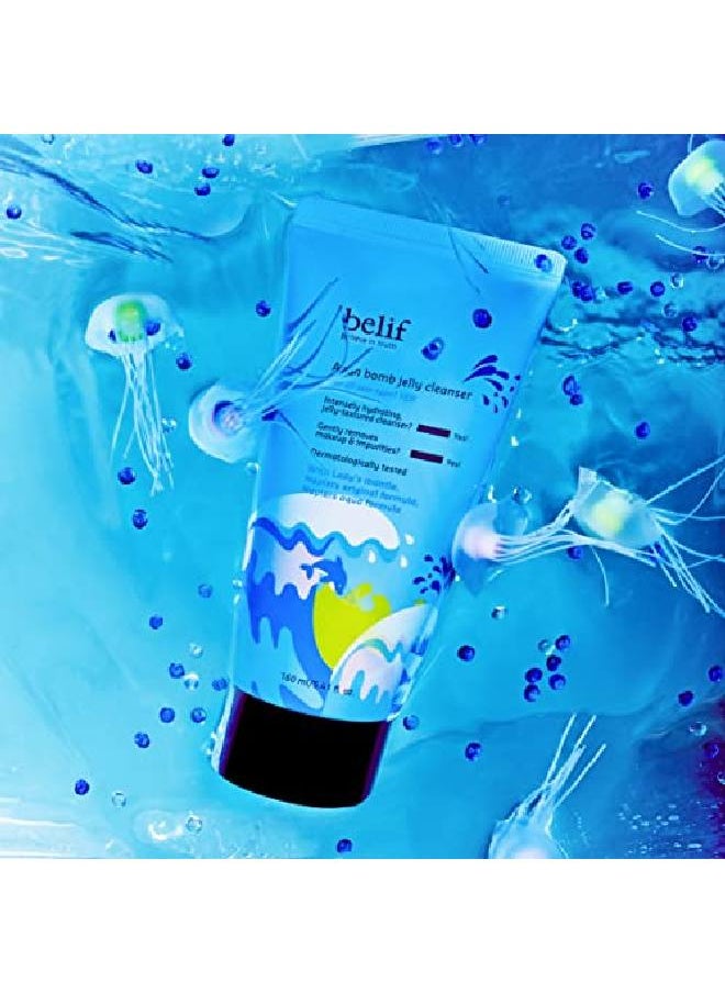 belif - Aqua Bomb Jelly Cleanser ; Hydrating Ingredients Lady'S Mantle Oat Husk & Amino Acids ; Gentle On Skin Makeup Remover ; Clean Beauty Facial Cleansing Foam ; Foaming Face Cleanser ; 541 Fl Oz - Image 1