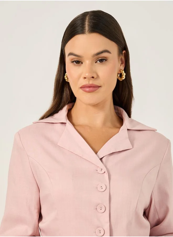 ستايلي Regular Fit Button Up Short Length Blazer
