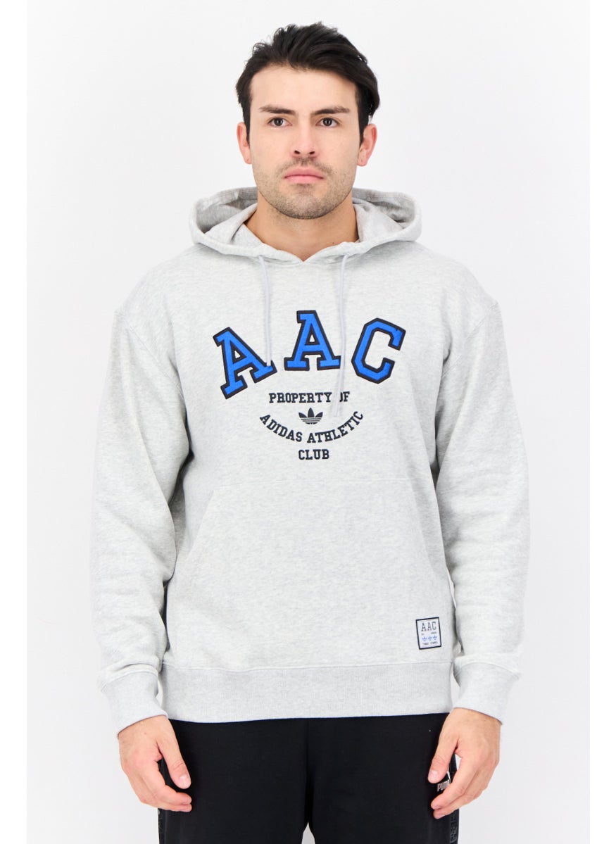 adidas Originals Men Sportswear Fit Long Sleeve Outdoor Hoodie, Light Grey  - Image 1