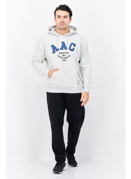 adidas Originals Men Sportswear Fit Long Sleeve Outdoor Hoodie, Light Grey  - Image 4