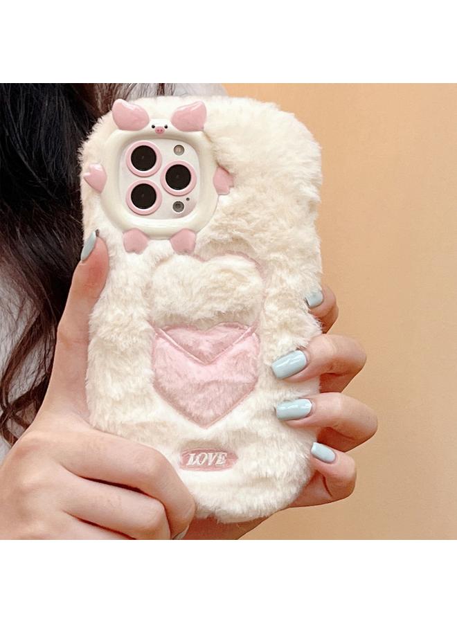 erorex Case For iPhone 16 Pro Max Embroidered Plush TPU Phone Case - Image 1