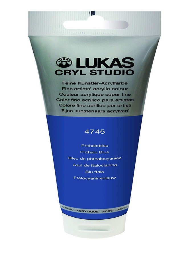 Lukas CRYL Studio Artist Acrylic Paint, Phthalo Blue, 125 ml Tube - High Pigment Acrylic Paints for Canvas Painting, Large Scale Works - Medium-Viscosity, Water-Mixable, Fast Drying - Image 4