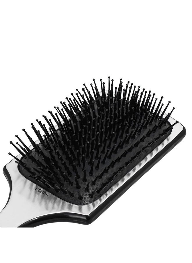 Cricket Visage 395 Paddle Hair Brush For Styling Detangling Blow Drying And Styling All Hair Types Antistatic Nylon Bristles Aluminum Finished Handle Made In Korea  - Image 4