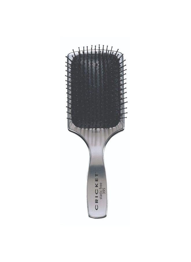 Cricket Visage 395 Paddle Hair Brush For Styling Detangling Blow Drying And Styling All Hair Types Antistatic Nylon Bristles Aluminum Finished Handle Made In Korea  - Image 1