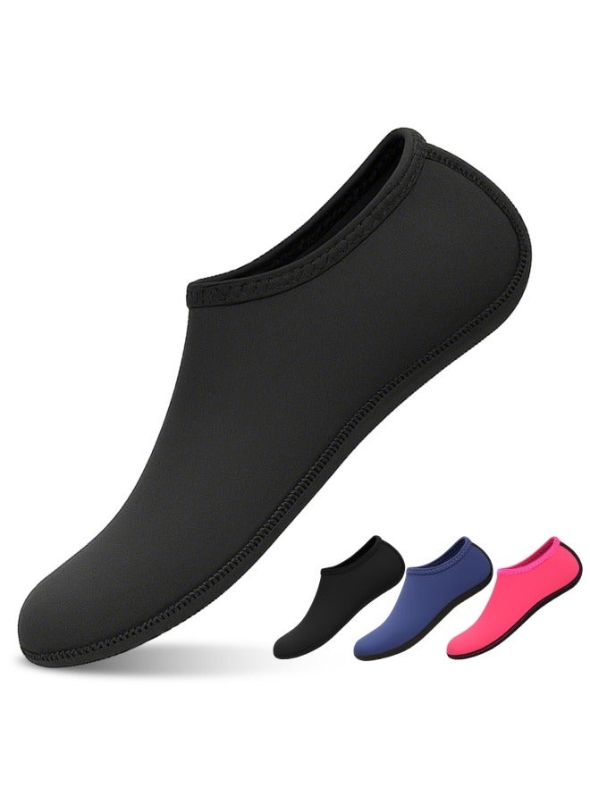 GGEROU Swimming Socks for Women Men Waterproof Swim Socks Quick Dry Beach Pool Sports Shoes Black - Image 1