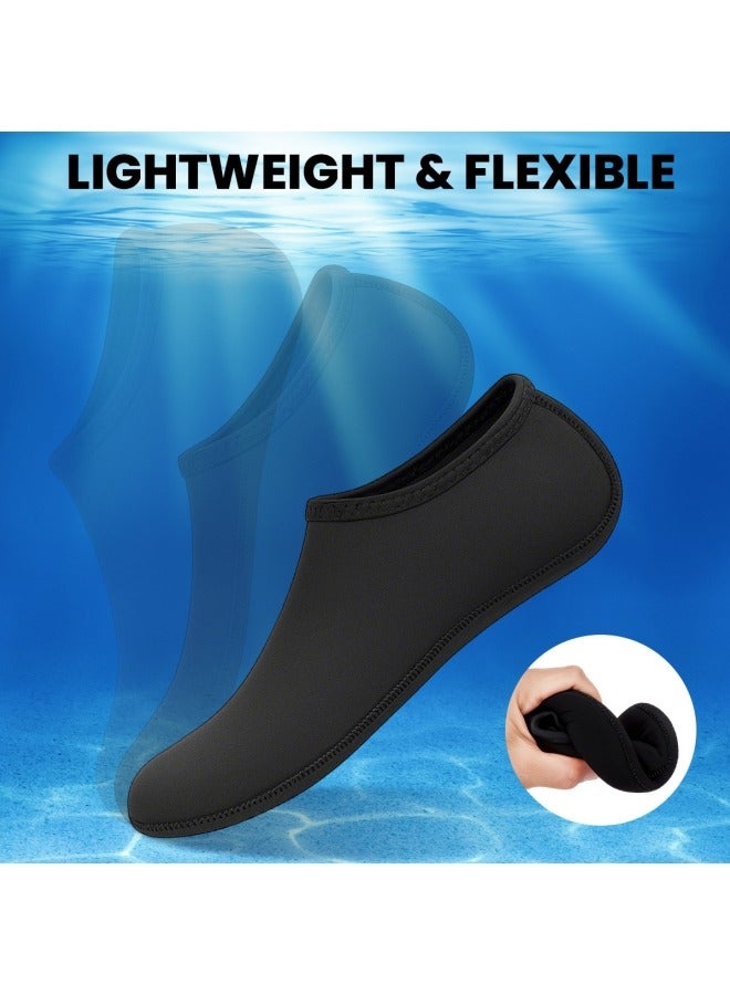 GGEROU Swimming Socks for Women Men Waterproof Swim Socks Quick Dry Beach Pool Sports Shoes Black - Image 4